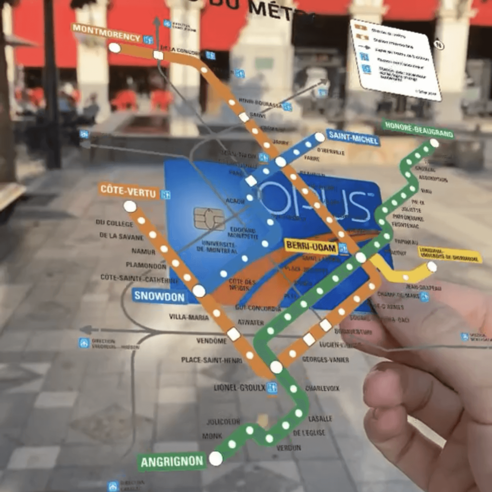 Picture of the ar metro map - montreal project